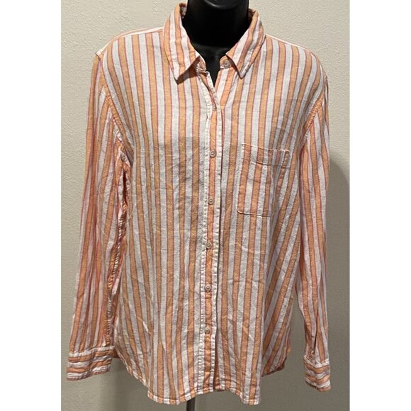 Universal Thread Tops - Universal Thread Goods Co. Womens Size S Relaxed Fit Blouse Striped